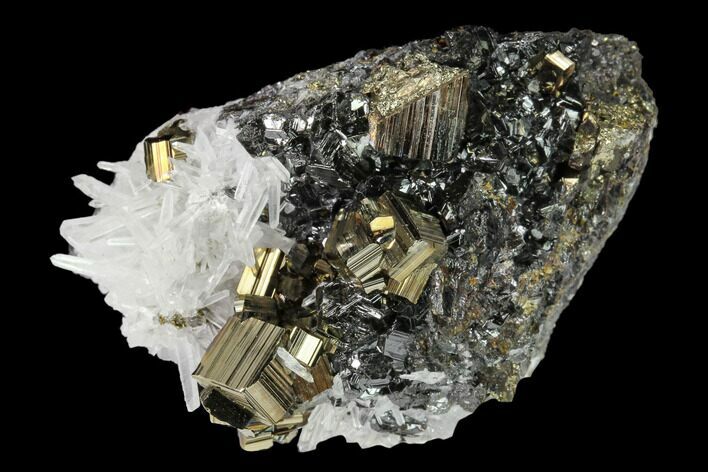 Sphalerite, Pyrite and Quartz Association - Peru #160141